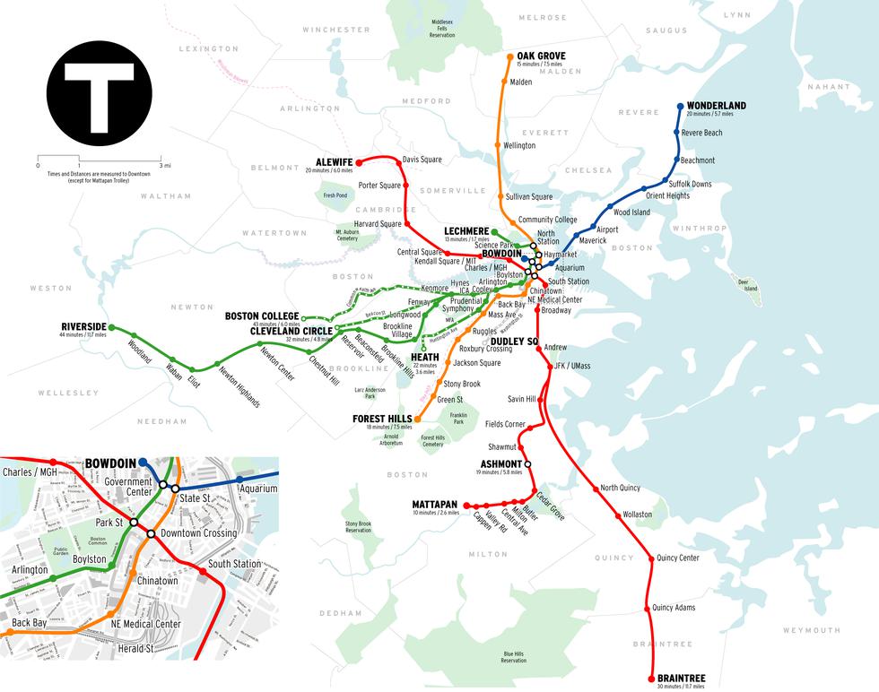 Mbta Commuter Rail Map 2019   Mbta Boston Subway Map 